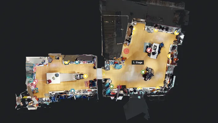 Draufsicht einer Etage