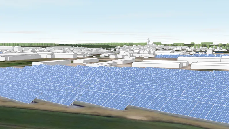 Solarfläche im Stadtmodell